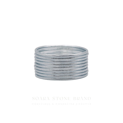 Pulsera Budista Delgada - Plata