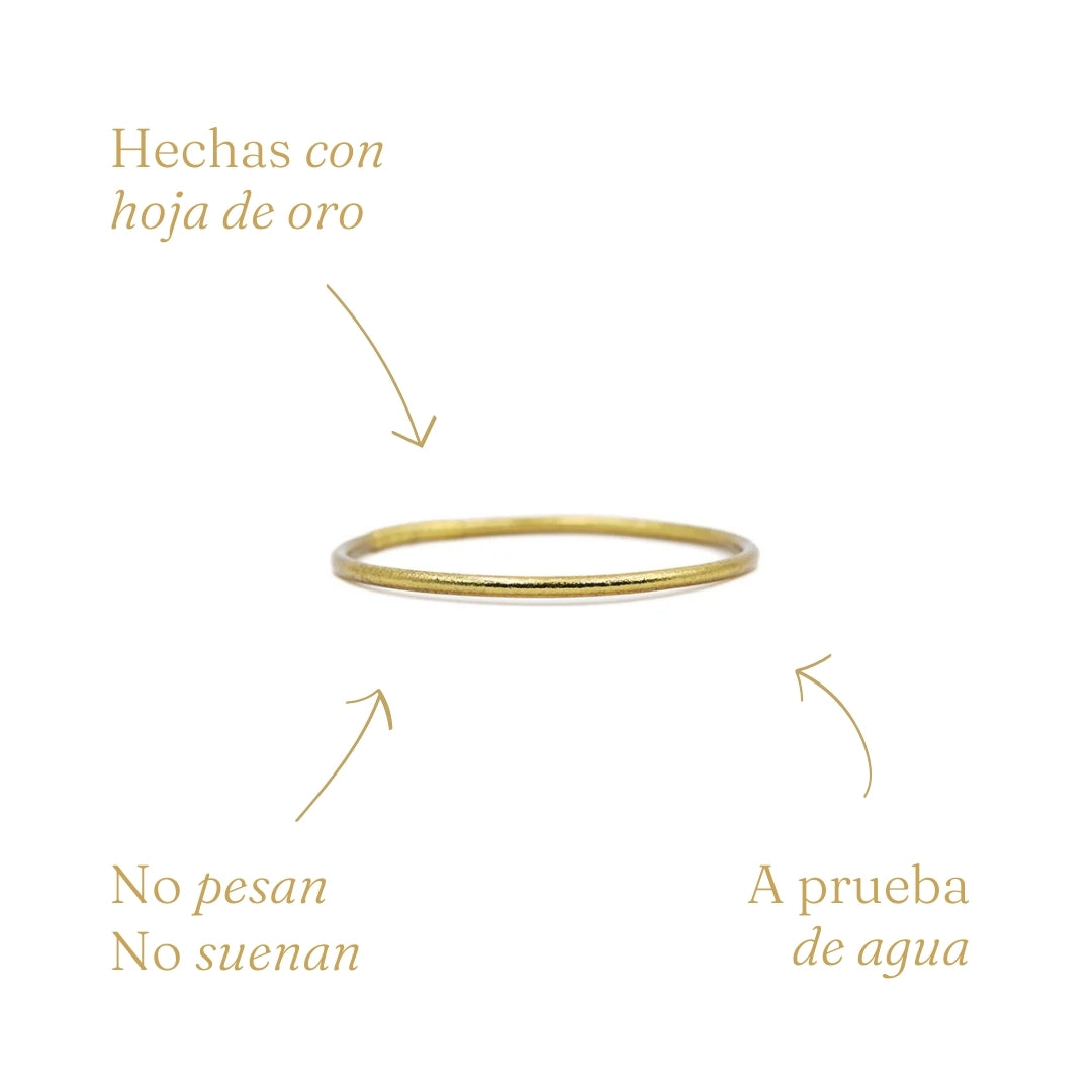 Pulsera Budista Delgada - Oro