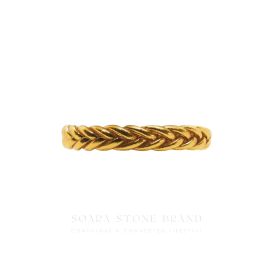 Pulsera Budista Trenzada - Oro