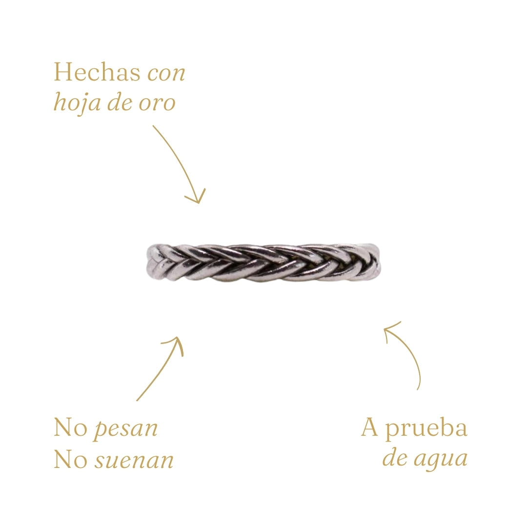 Pulsera Budista Trenzada - Plata