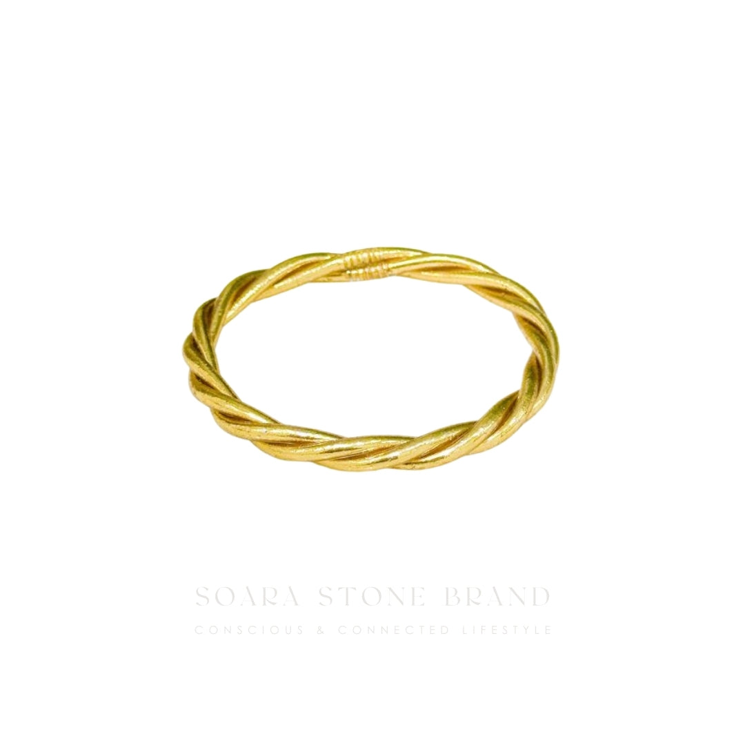 Pulsera Budista Twisted - Oro