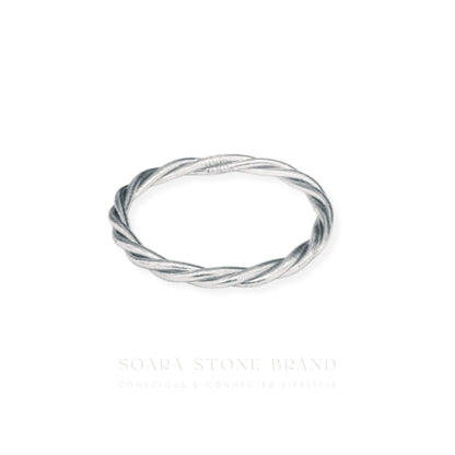 Pulsera Budista Twisted - Plata