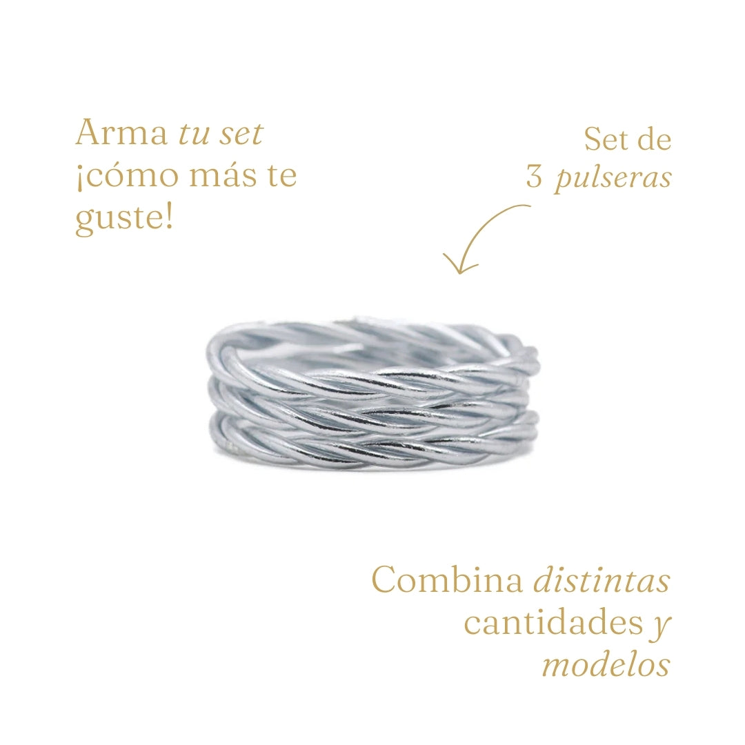 Pulsera Budista Twisted - Plata